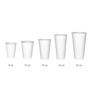 CCF 8OZ(D80MM) Paper Soda Cup - White 1000 Pieces/Case