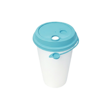 CCF 12-32OZ(D90MM) Premium PP Lid/Attached Stopper For PP Injection Cup - Sky Blue 1000 Pieces/Case