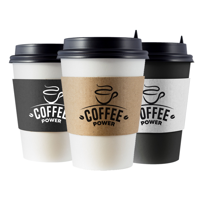 Custom Print Eco Friendly Disposable Corrugated Drink Cup Sleeves