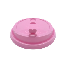 Load image into Gallery viewer, CCF 16-24OZ(D90MM) Premium PP Lid/Heart Stopper For PP Injection Cup - Pink 1000 Pieces/Case