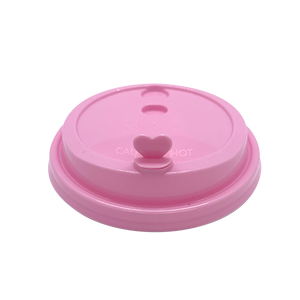 CCF 16-24OZ(D90MM) Premium PP Lid/Heart Stopper For PP Injection Cup - Pink 1000 Pieces/Case