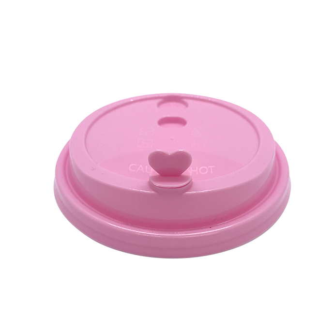 CCF 16-32OZ(D90MM) Premium PP Lid/Heart Stopper For PP Injection Cup - Pink 1000 Pieces/Case