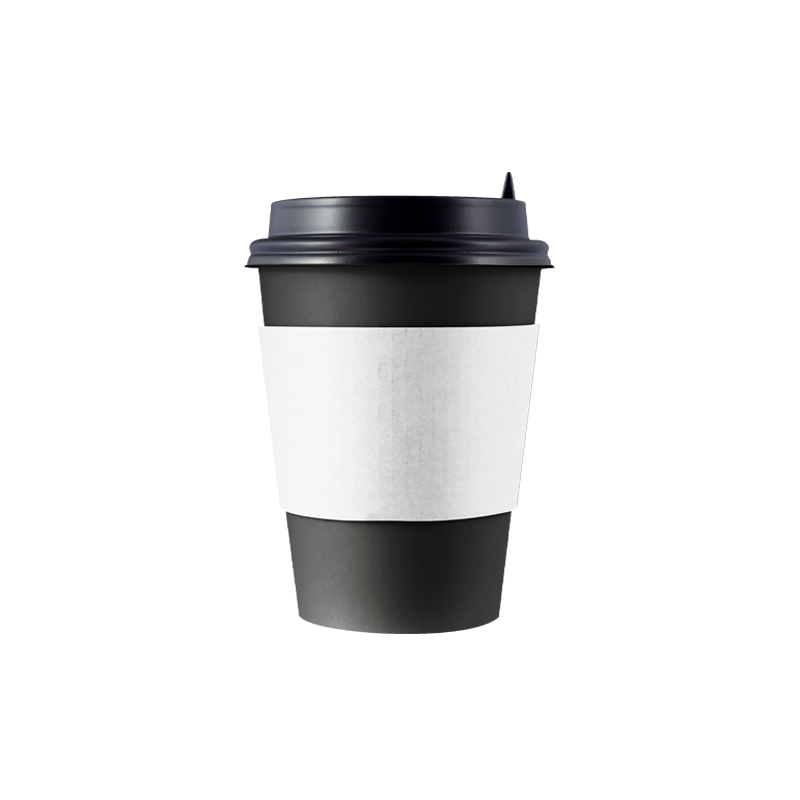 CCF Eco Friendly Disposable Corrugated White Sleeve For Drink Cup - 1000 Pieces/Case