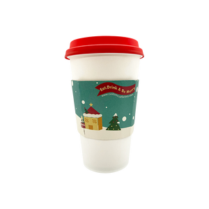 【Limited Sale】CCF Holiday Design Eco Friendly Disposable Corrugated Drink Cup Sleeves - 1000 Pieces/Case