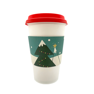 【Limited Sale】CCF Holiday Design Eco Friendly Disposable Corrugated Drink Cup Sleeves - 1000 Pieces/Case