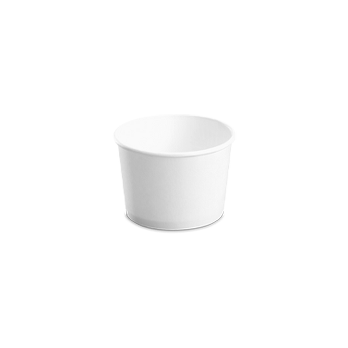 CCF 8OZ(D90MM) Paper Food Buckets (Hot/Cold Use) - White 1000 Pieces/Case