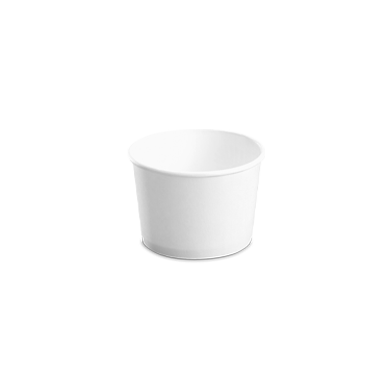 CCF 8OZ(D90MM) Paper Food Buckets (Hot/Cold Use) - White 1000 Pieces/Case