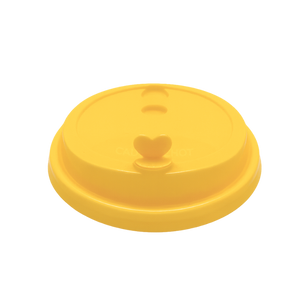 CCF 16-24OZ(D90MM) Premium PP Lid/Heart Stopper For PP Injection Cup - Yellow 1000 Pieces/Case