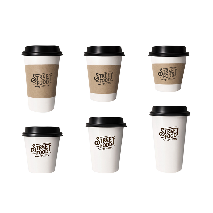 Custom Print Single Wall Paper Coffee Cups