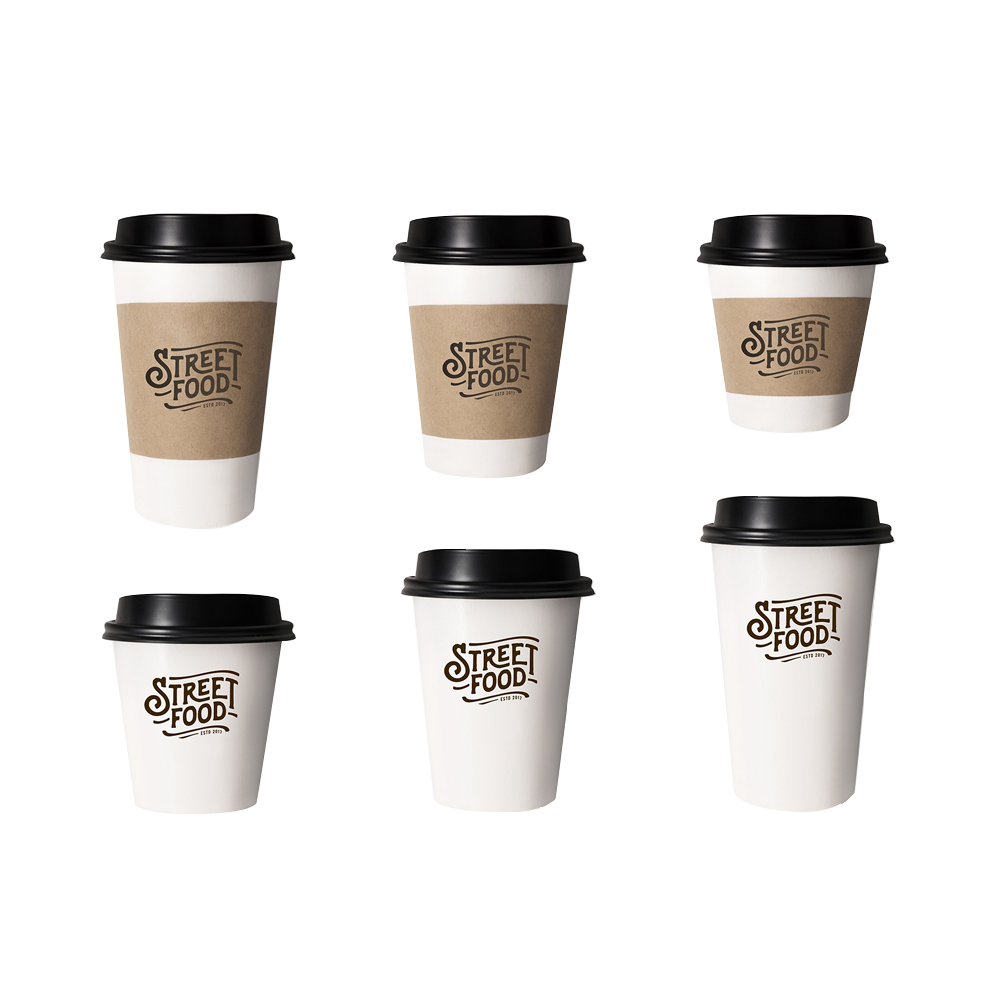 Custom Print Single Wall Paper Coffee Cups