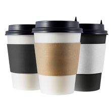 Load image into Gallery viewer, CCF Eco Friendly Disposable Corrugated White Sleeve For Drink Cup - 1000 Pieces/Case