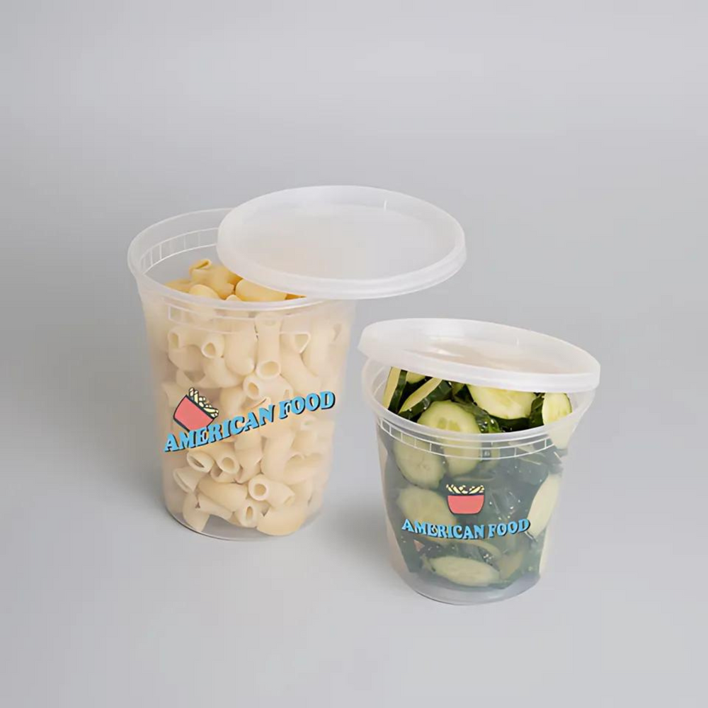 Prep Injection Container Custom Print Premium PP Injection Plastic Deli Containers – Custom Cup ...
