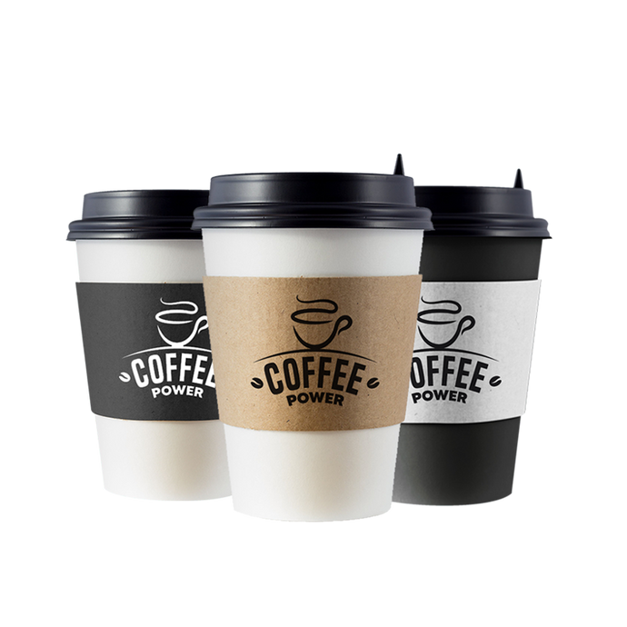 Custom Print Eco Friendly Disposable Corrugated Drink Cup Sleeves