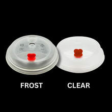 Load image into Gallery viewer, CCF 16-32OZ(D90MM) Premium PP Lid/Heart Stopper For PP Injection Cup - Frost 1000 Pieces/Case