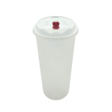 Load image into Gallery viewer, CCF 16-32OZ(D90MM) Premium PP Lid/Heart Stopper For PP Injection Cup - Frost 1000 Pieces/Case