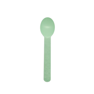 CCF Premium PP bio-base plastic wide handle dessert spoon- green 1000 Pieces/Case