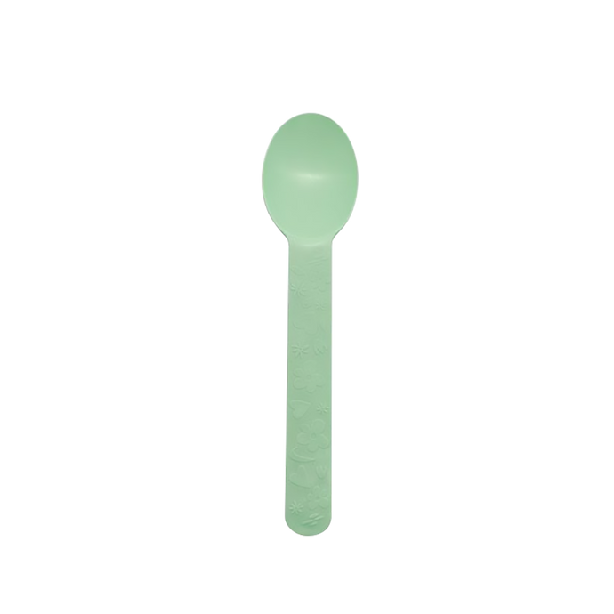 CCF Premium PP bio-base plastic wide handle dessert spoon- green 1000 Pieces/Case