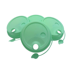 Load image into Gallery viewer, CCF 16-32OZ(D90MM) Premium PP Lid/Attached Stopper For PP Injection Cup - Green 1000 Pieces/Case