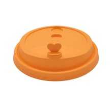 Load image into Gallery viewer, CCF 16-32OZ(D90MM) Premium PP Lid/Heart Stopper For PP Injection Cup - Orangesicle 1000 Pieces/Case