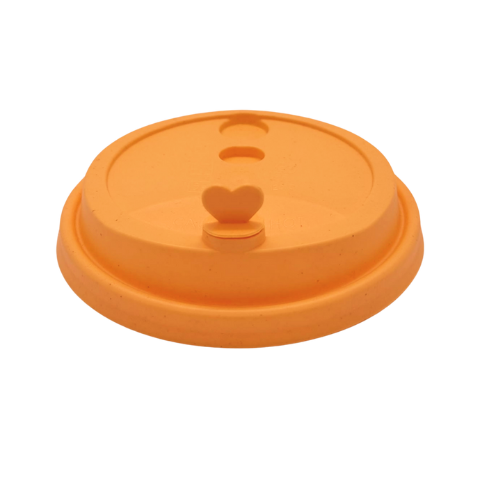 CCF 16-32OZ(D90MM) Premium PP Lid/Heart Stopper For PP Injection Cup - Orangesicle 1000 Pieces/Case