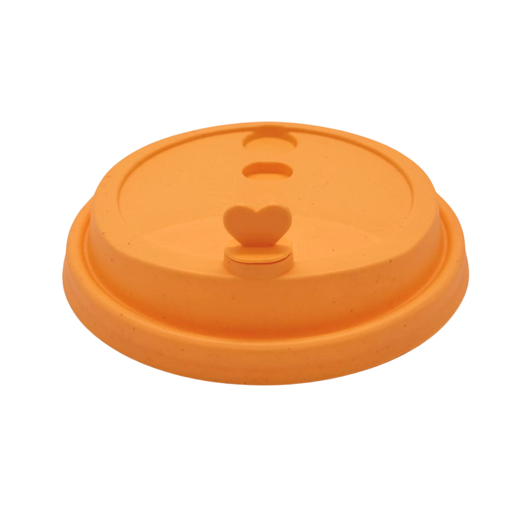 CCF 16-32OZ(D90MM) Premium PP Lid/Heart Stopper For PP Injection Cup - Orangesicle 1000 Pieces/Case
