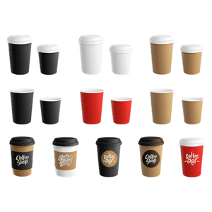 Custom Print PLA Lined Single Wall Paper Coffee Cups