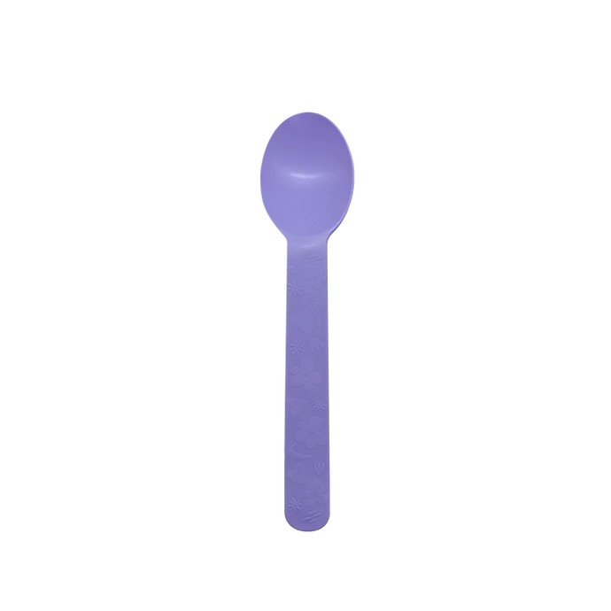 CCF Premium PP bio-base plastic wide handle dessert spoon- purple 1000 Pieces/Case