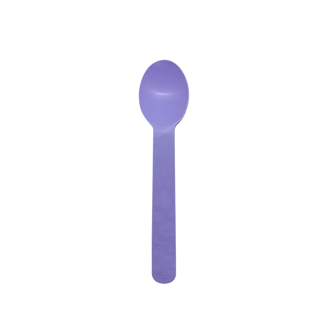 CCF Premium PP bio-base plastic wide handle dessert spoon- purple 1000 Pieces/Case