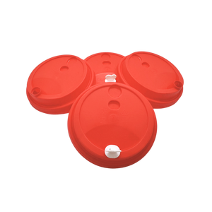 CCF 16-24OZ(D90MM) Premium PP Lid/Heart Stopper For PP Injection Cup - Red 1000 Pieces/Case