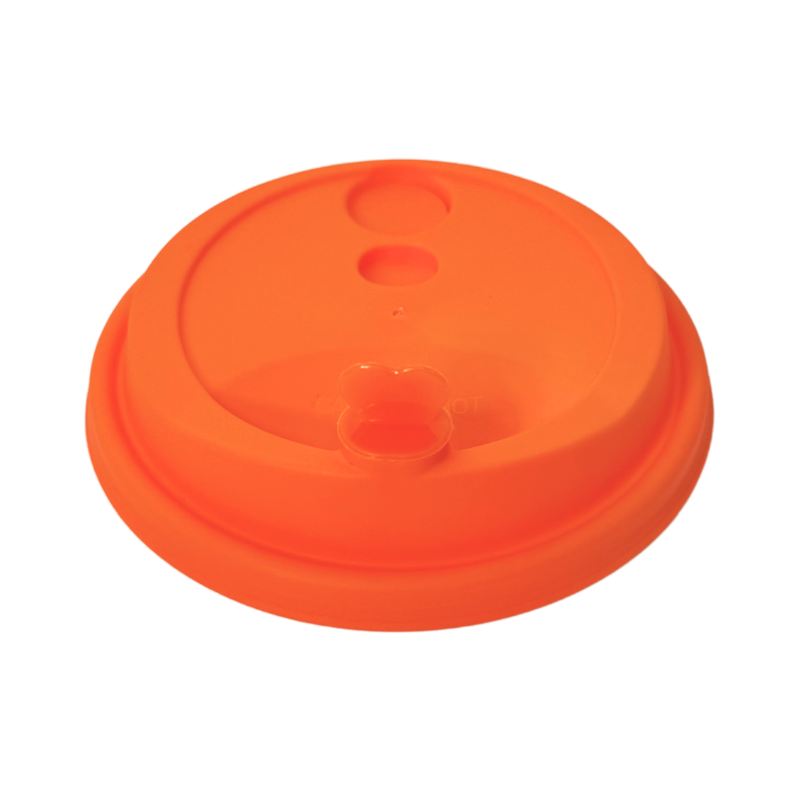 CCF 16-32OZ(D90MM) Premium PP Lid/Heart Stopper For PP Injection Cup - Tangerine 1000 Pieces/Case