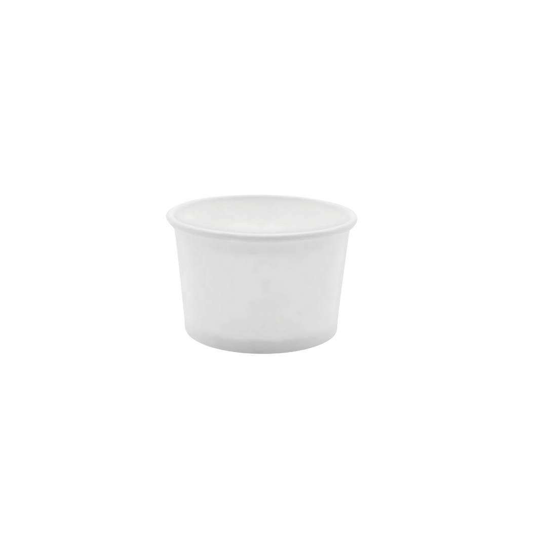 CCF 4OZ(D75MM) Ice Cream Paper Cup - White 1000 Pieces/Case