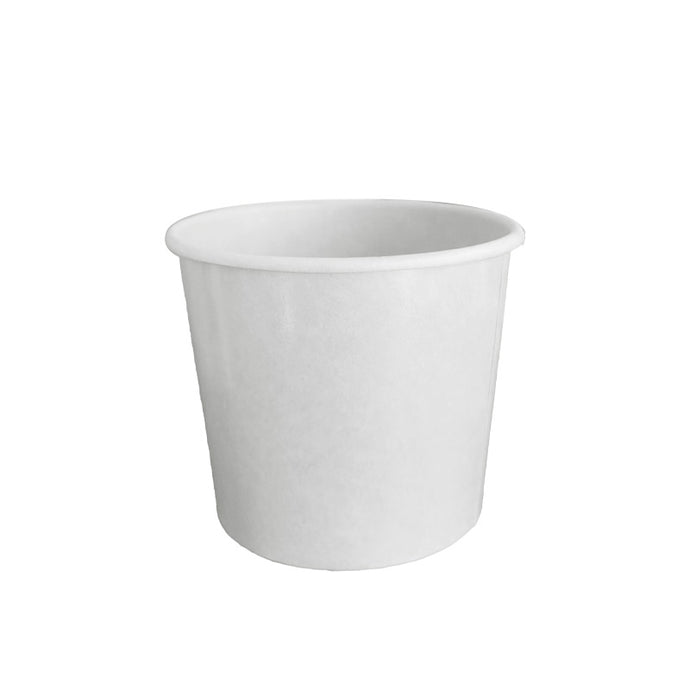 CCF 10OZ Ice Cream Paper Container - White 500 Pieces/Case