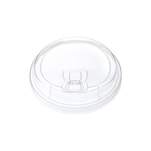 CCF 12-24OZ(D98MM) PET Plastic Strawless Lock-Back Dome Lid For PET Plastic Cup - 1000 Pieces/Case