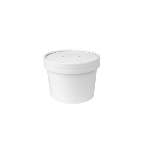 CCF 10OZ(D96MM) Soup Paper Container - White 500 Pieces/Case