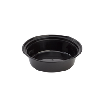 Load image into Gallery viewer, CCF 16OZ(D153MM) PP Injection Plastic Microwavable Black Round Food Containers &amp; Lids - 150 Sets/Case