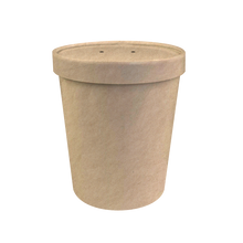 Load image into Gallery viewer, CCF 26OZ Soup Paper Container + Vented Lid COMBO - Kraft 250 SETS/Case
