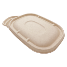 Load image into Gallery viewer, 20/32/48OZ 100% COMPOSTABLE Molded Fiber Wheat Straw Rectangle Container Lid - 400 Pieces/Case