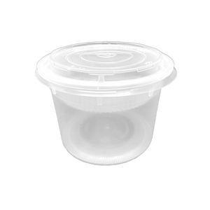 CCF 64OZ(D175MM) Premium PP Injection Plastic Soup Bowl with Insert & Lid - 50 Sets/Cases (Microwavable)
