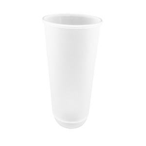 CCF 22/24OZ(D90MM) Premium PP Injection Plastic "U" Style Cup - Frosted 500 Pieces/Case