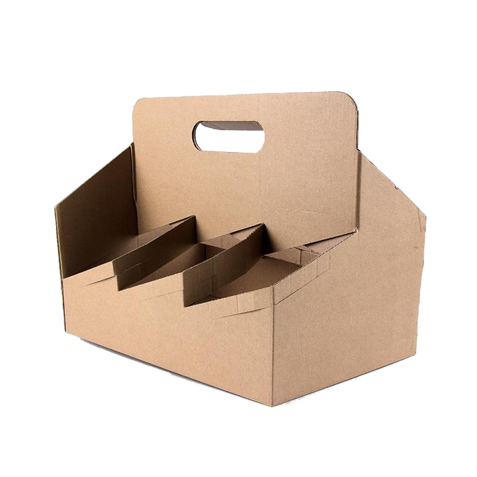 CCF Heavy Duty 6-Pack Corrugate Cardboard Bottle/Drink Carrier - 100 pieces / cases