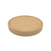 Load image into Gallery viewer, CCF 115MM Non-Vented Kraft Paper Lid for 26/32oz Ice Cream Pint Cup   - 500 Pieces/Case