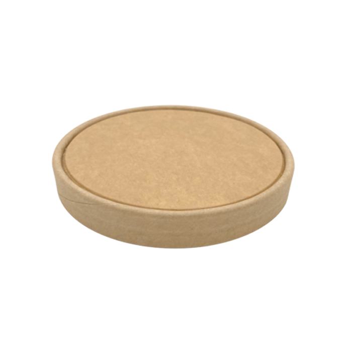 CCF 115MM Non-Vented Kraft Paper Lid for 26/32oz Ice Cream Pint Cup   - 500 Pieces/Case