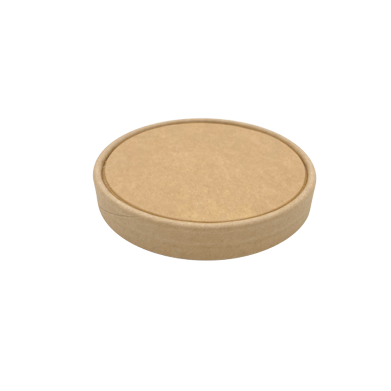 CCF 96MM Non-Vented KRAFT Paper Lid for 8/10/16oz Ice Cream Pint Cup - 500 Pieces/Case