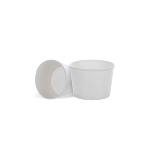 CCF 4OZ(D75MM) Ice Cream Paper Cup - White 1000 Pieces/Case