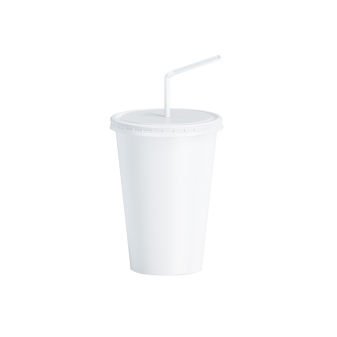 CCF 12OZ(D90MM) Paper Soda Cup - White 1000 Pieces/Case
