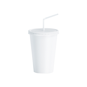 Blank Cups Lids Straws, U Shape Cold Drink Plastic Cup