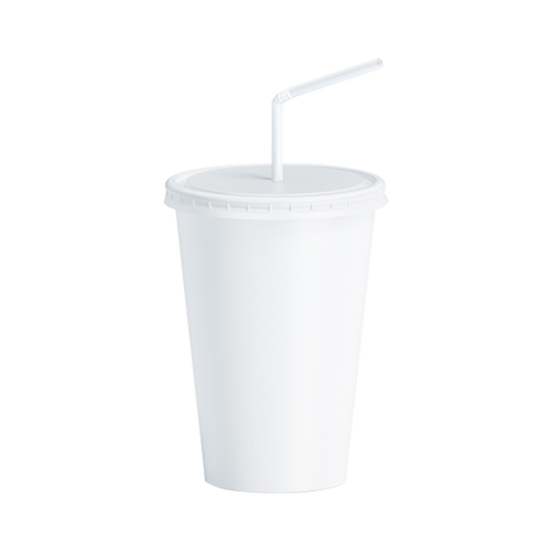 CCF 22OZ(D90MM) Paper Soda Cup - White 1000 Pieces/Case