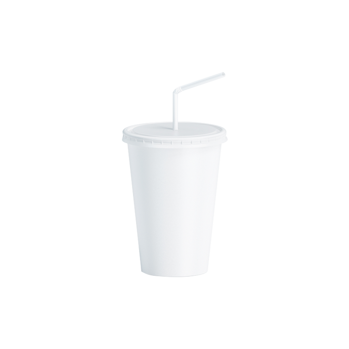 CCF 8OZ(D80MM) Paper Soda Cup - White 1000 Pieces/Case