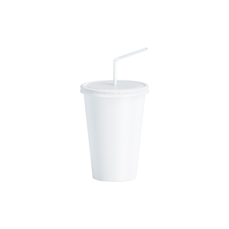 CCF 8OZ(D80MM) Paper Soda Cup - White 1000 Pieces/Case