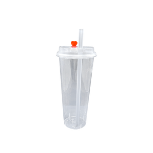 CCF 22-24OZ(D90MM) Premium PP Injection Plastic Cup With Lid + Straw ( –  Custom Cup Factory